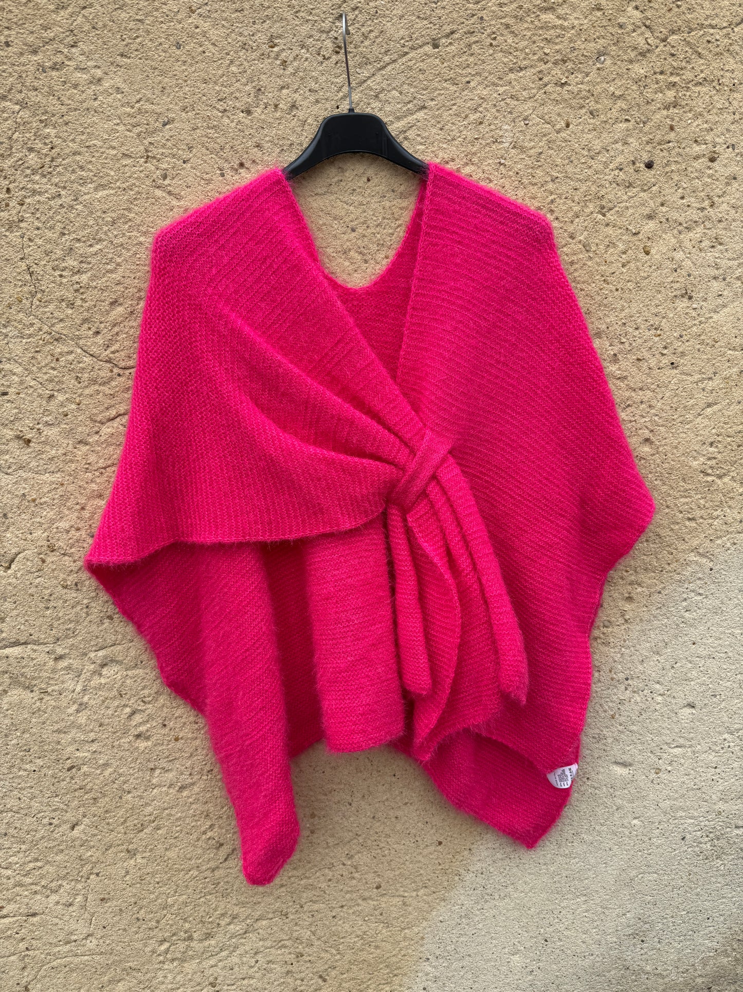 cape mohair femme rose fushia