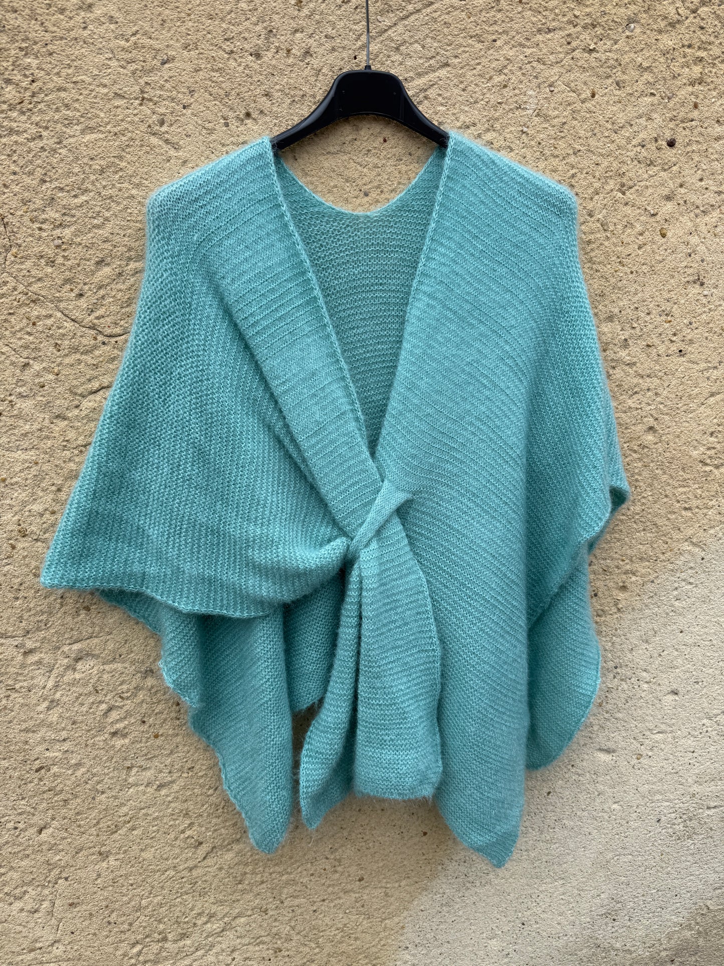 cape mohair femme vert menthe