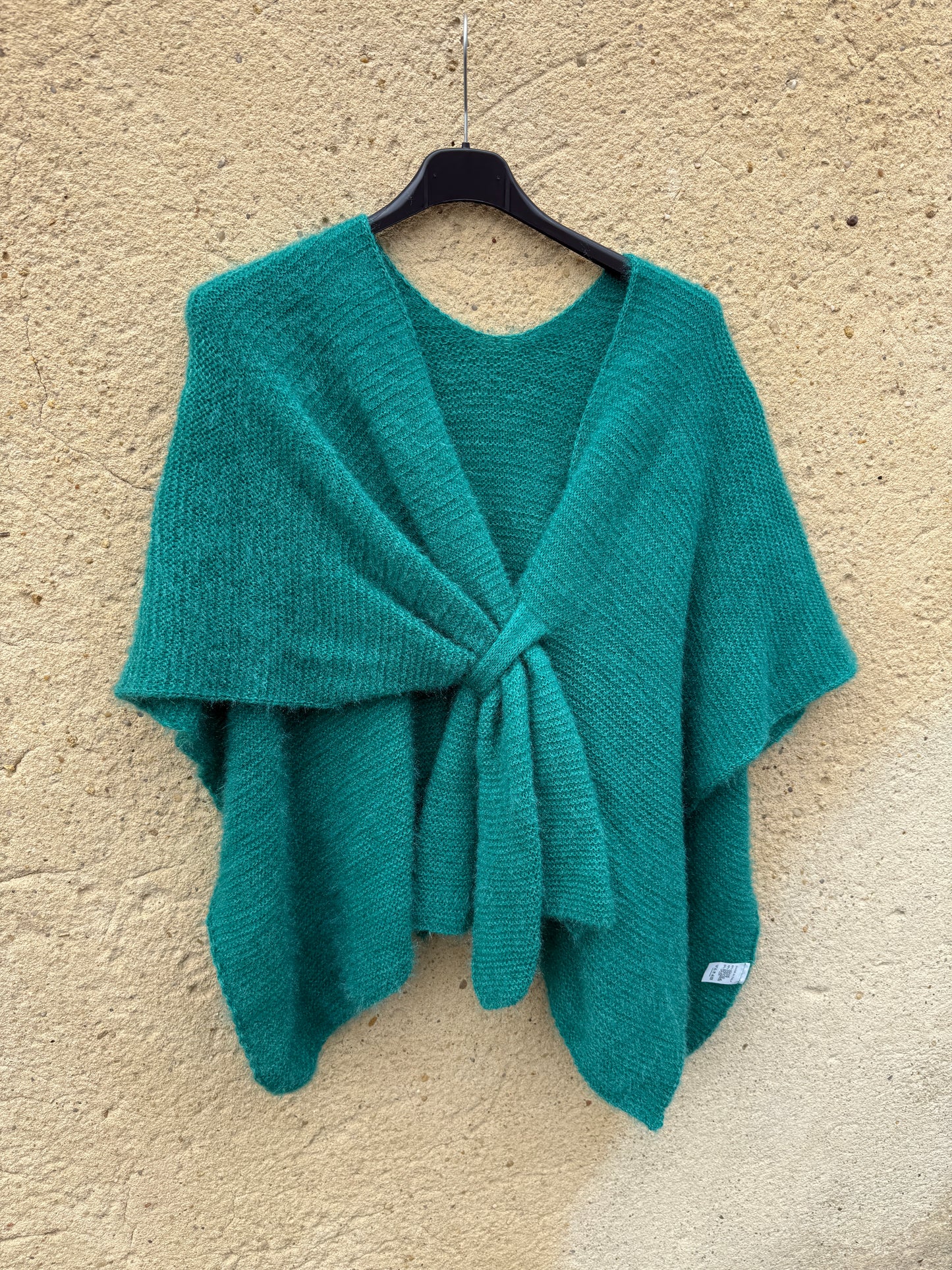 cape mohair femme vert menthe