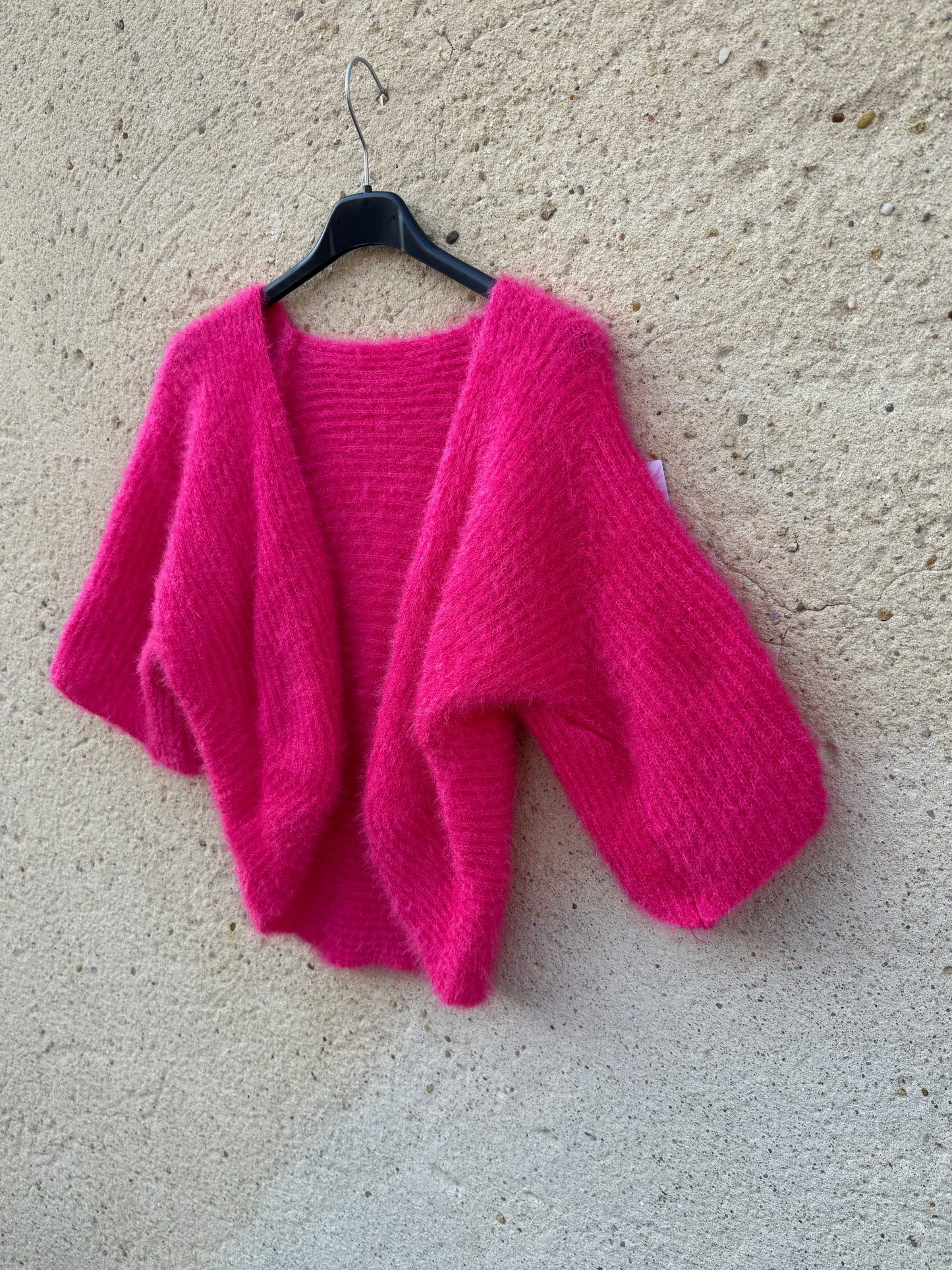 Boléro mohair rose fushia