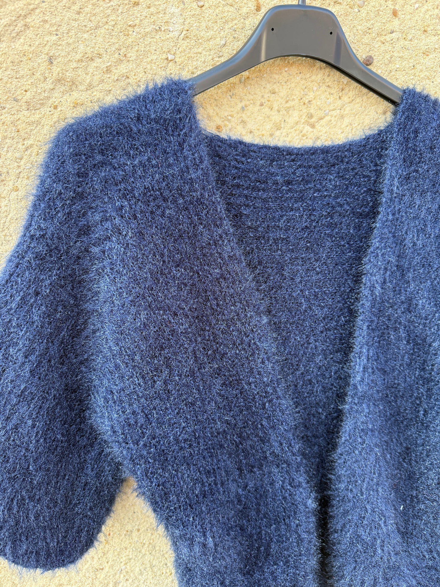 Boléro mohair bleu marine