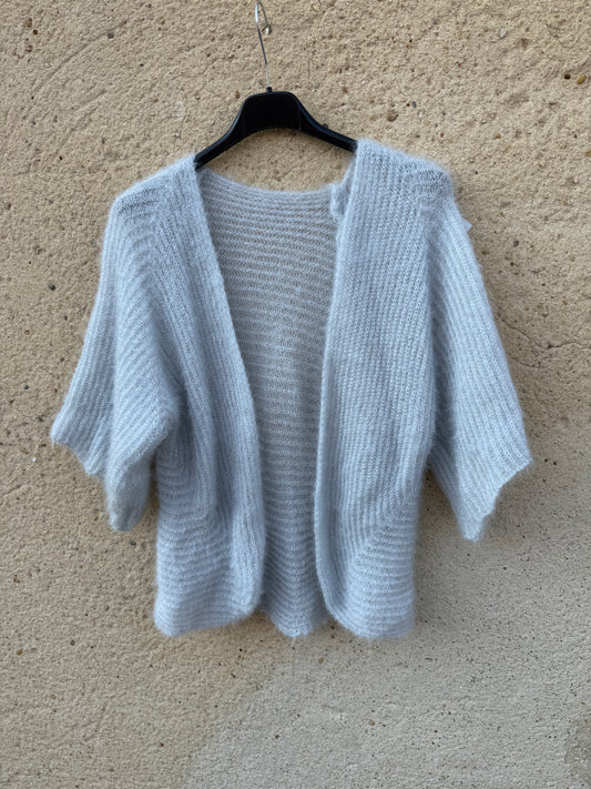 Boléro mohair gris clair