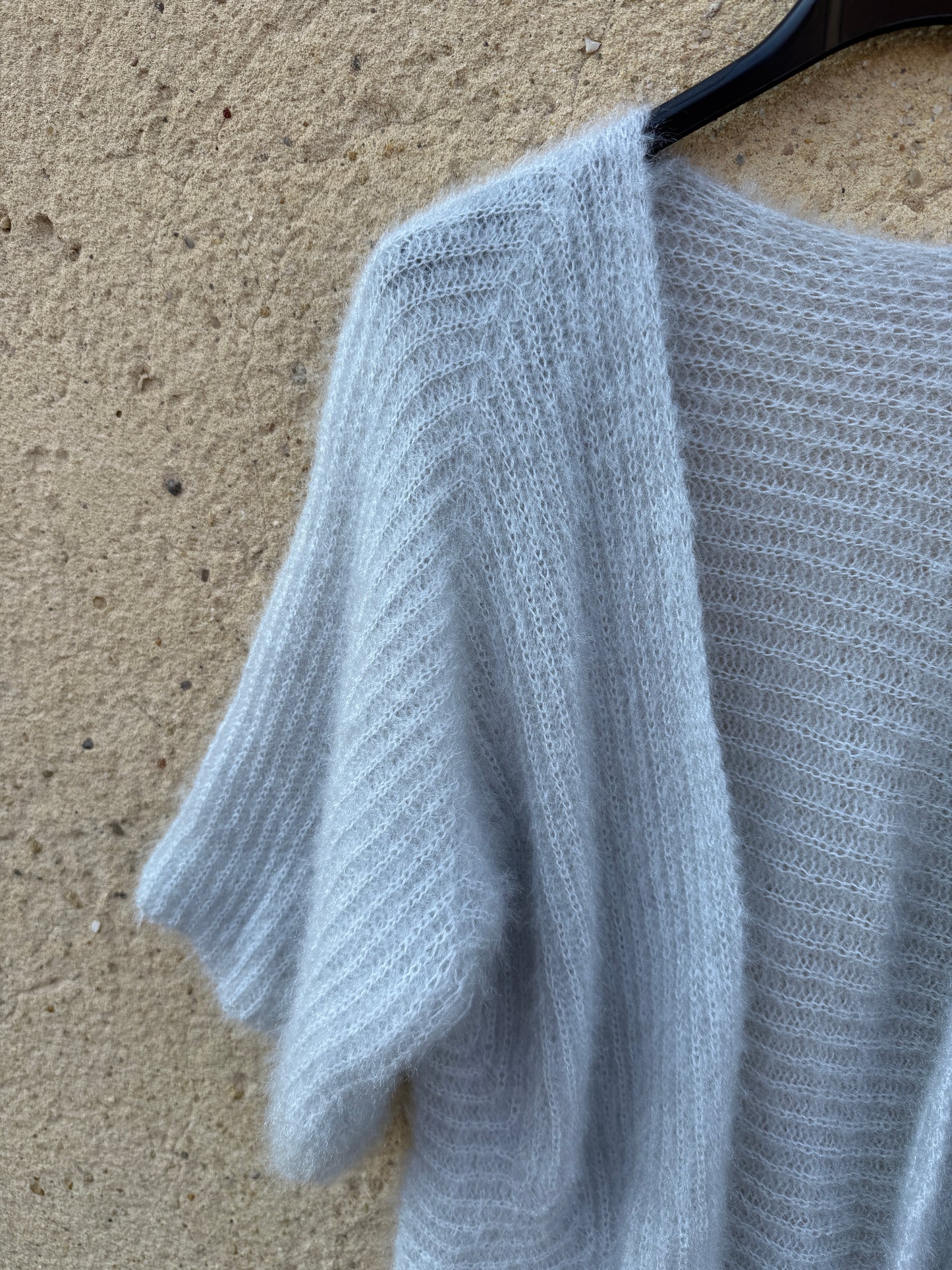 Boléro mohair gris clair