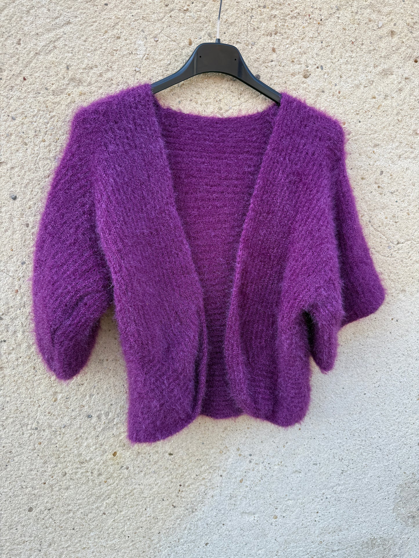 Boléro mohair violet
