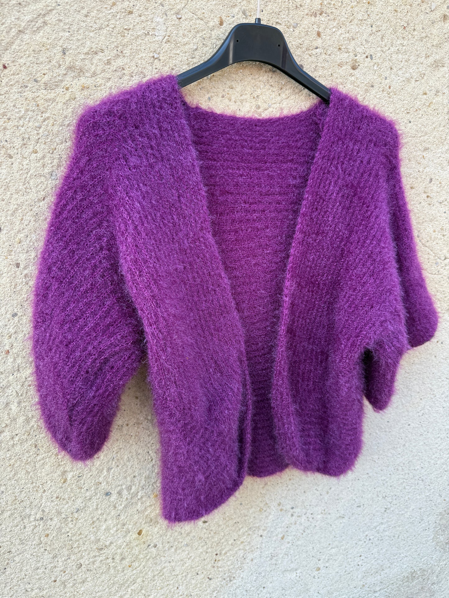 Boléro mohair violet