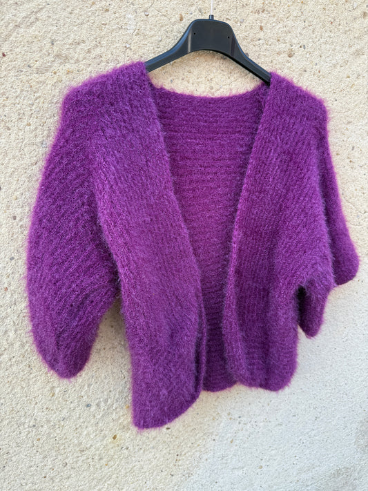 Boléro mohair violet
