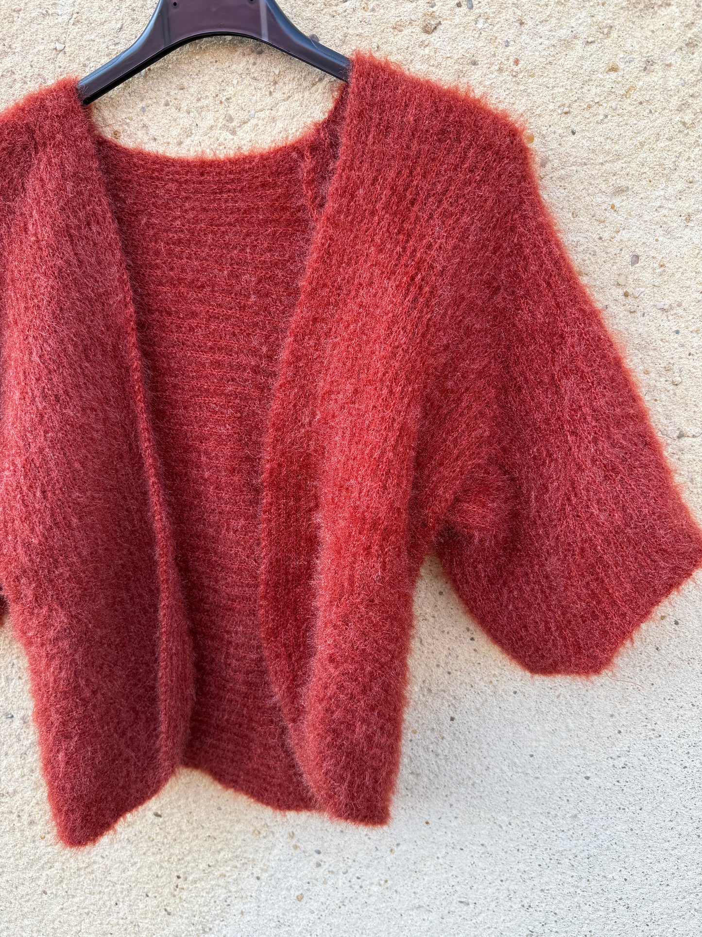 Boléro mohair  marron rouille