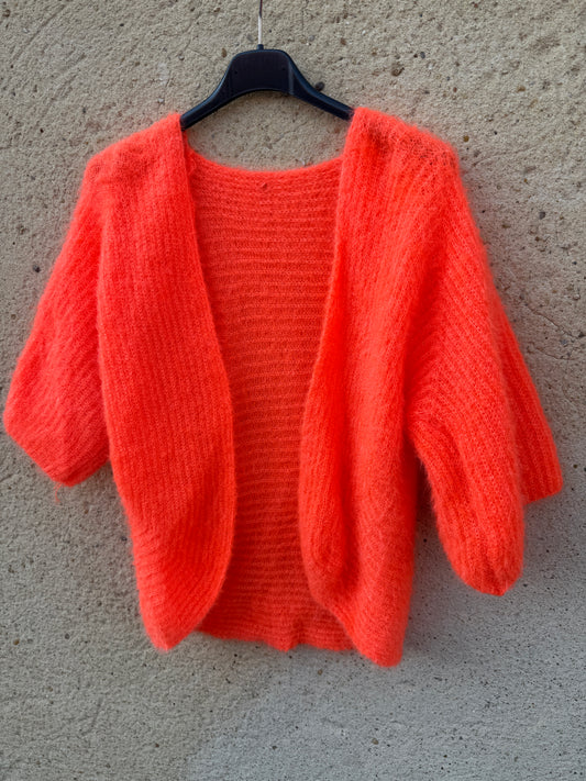Boléro mohair orange