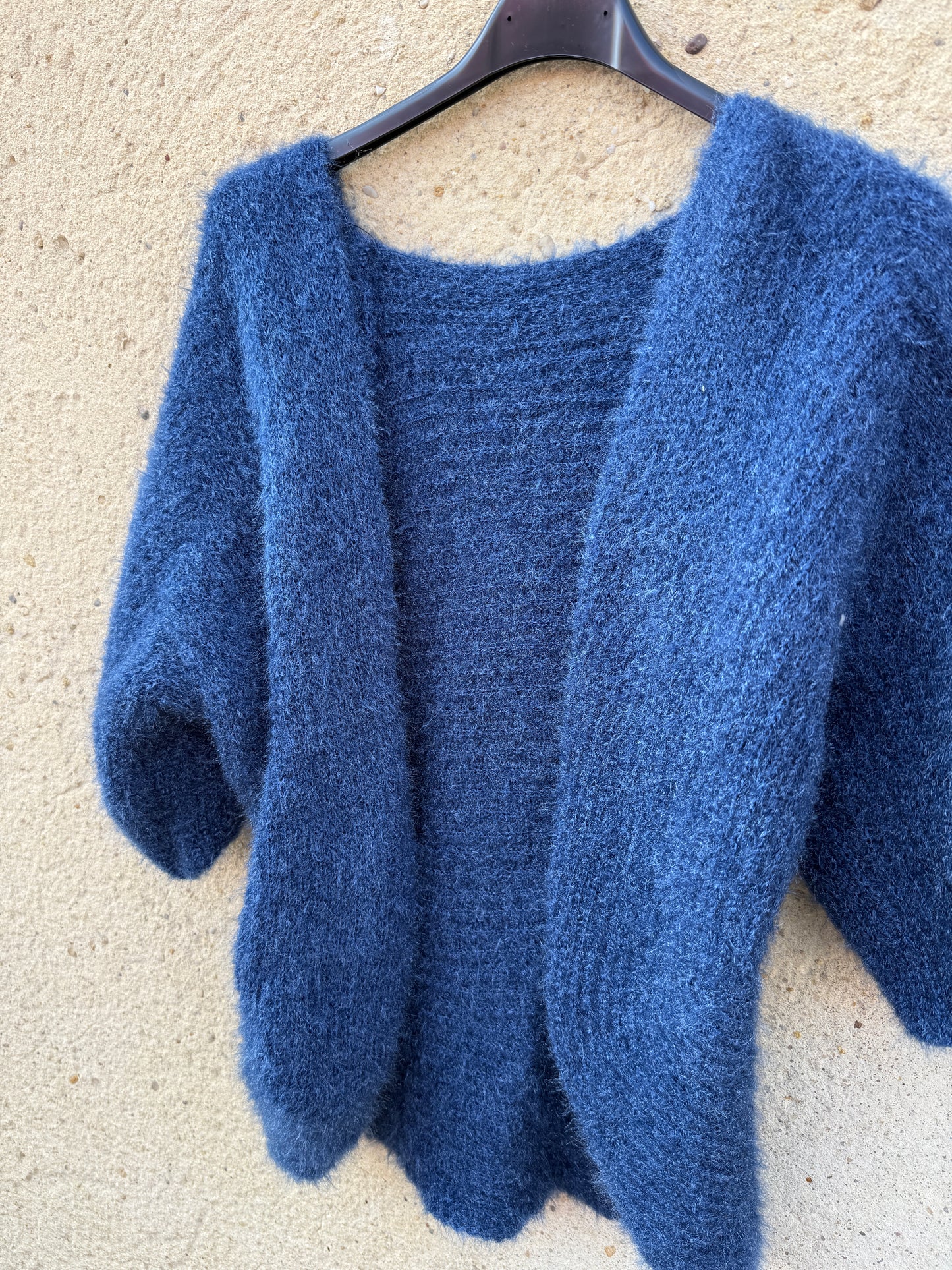 Boléro mohair bleu