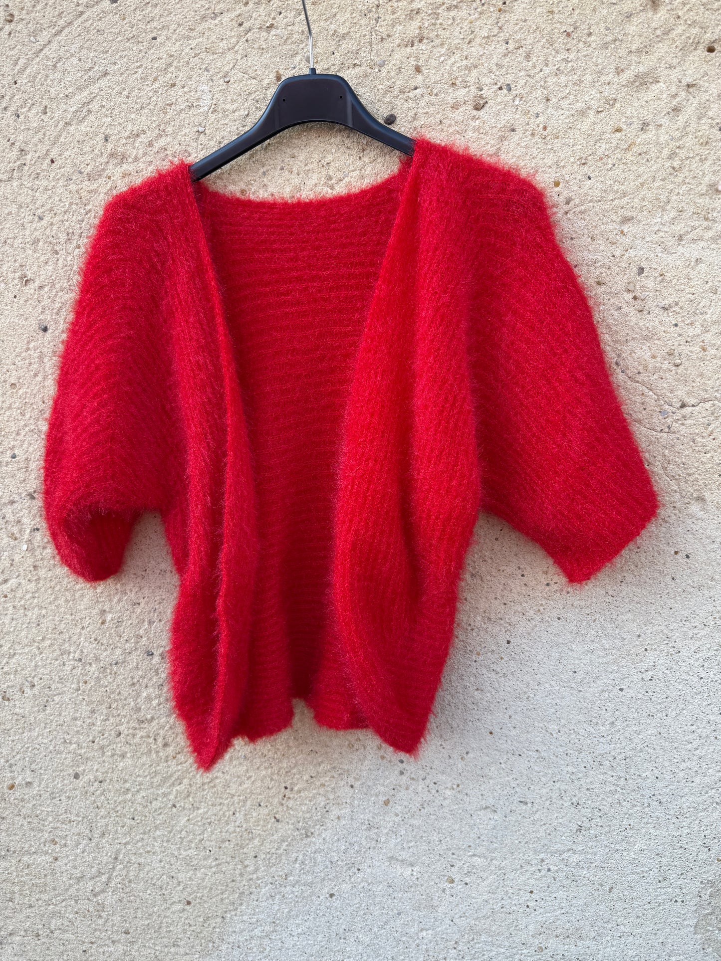 Boléro mohair rouge