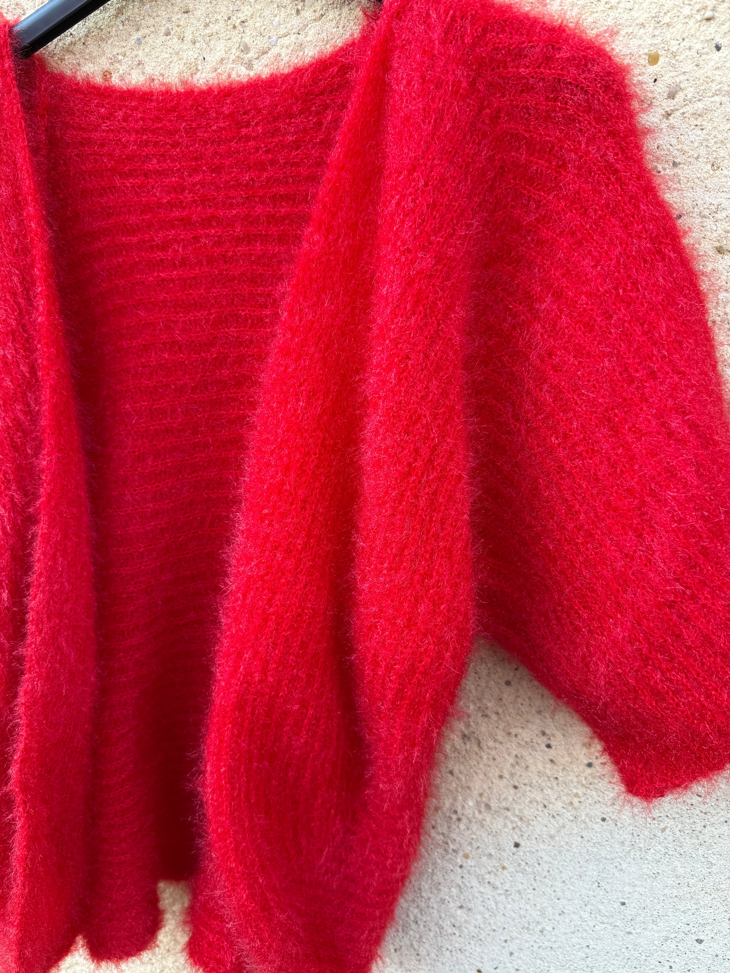 Boléro mohair rouge