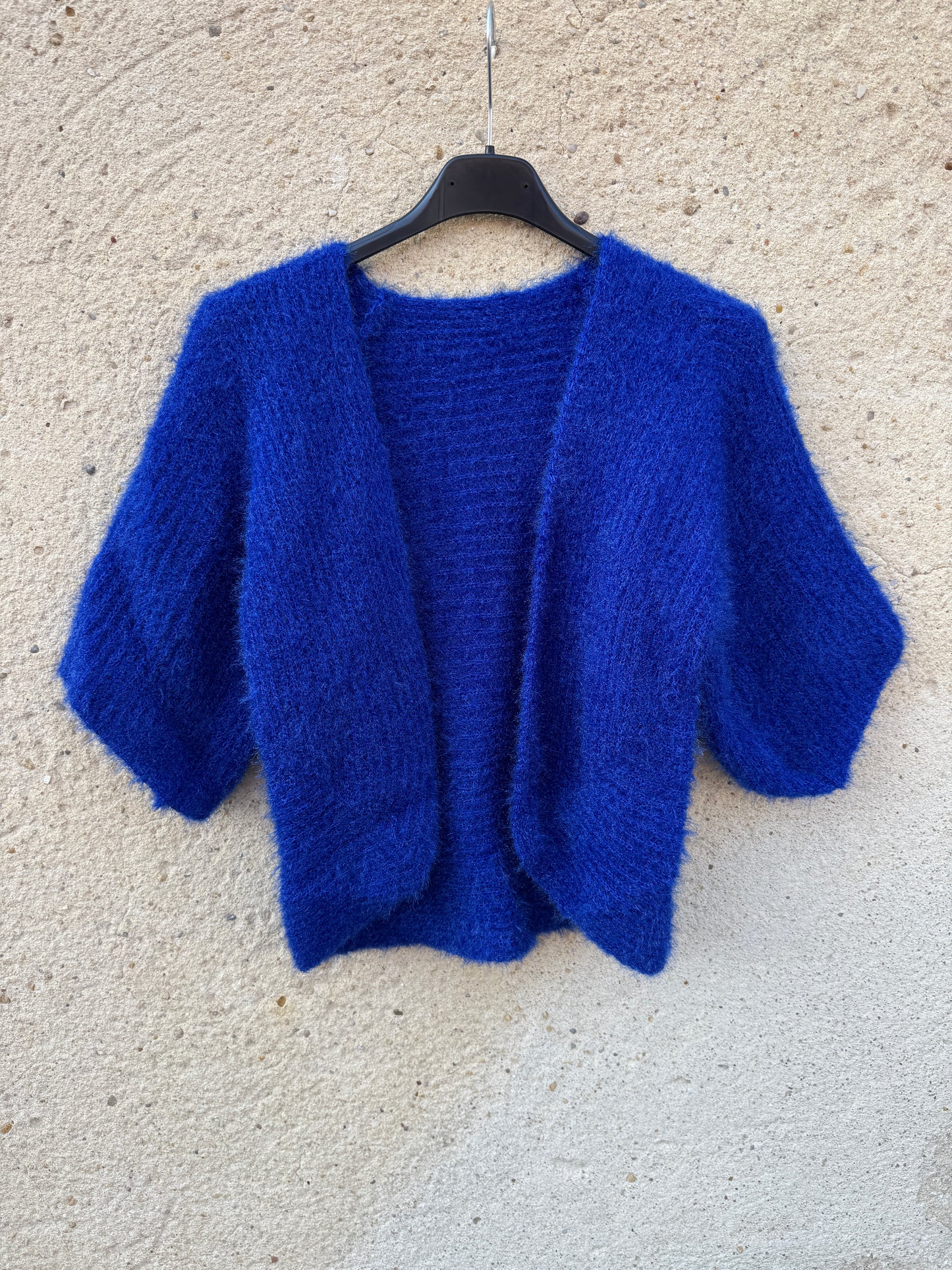 Boléro mohair bleu roi