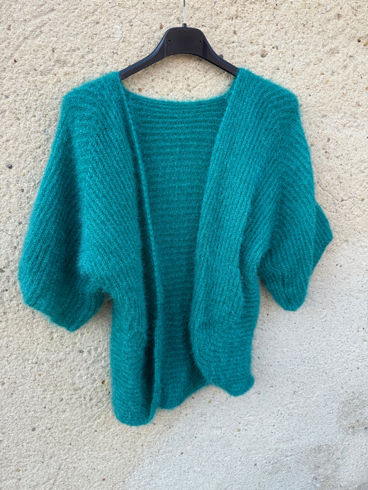 Boléro mohair vert menthe