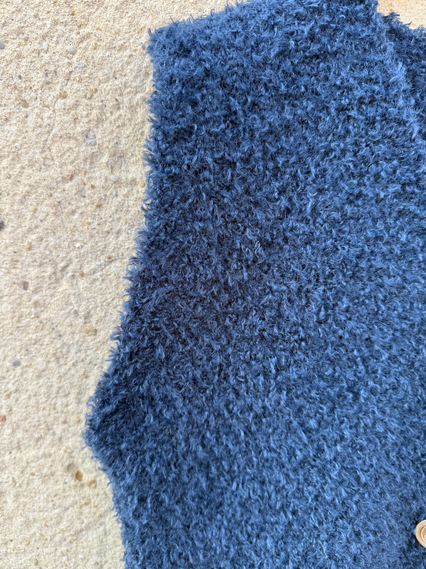 Gilet sans manche mohair bleu