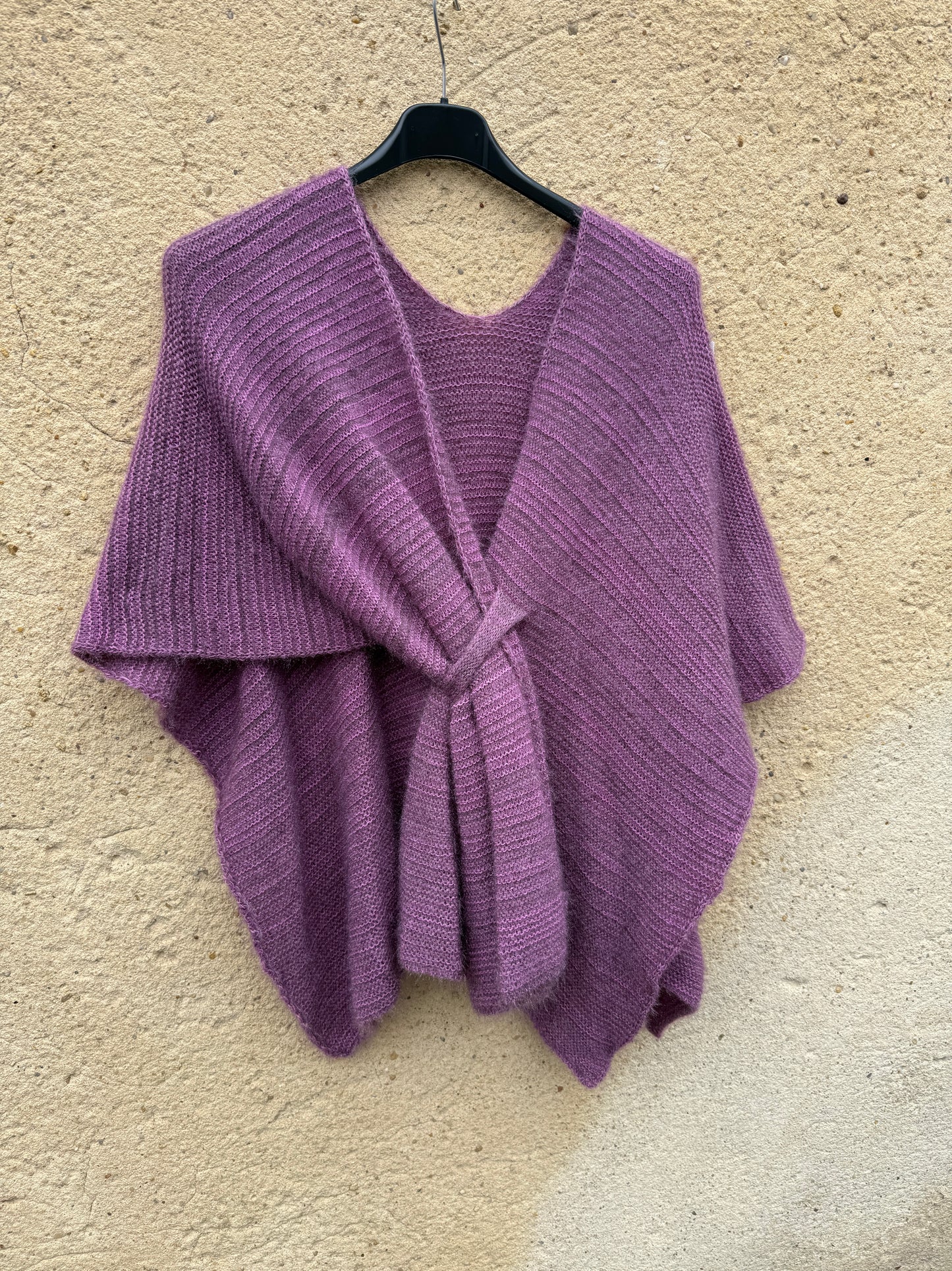 cape mohair femme vieux rose