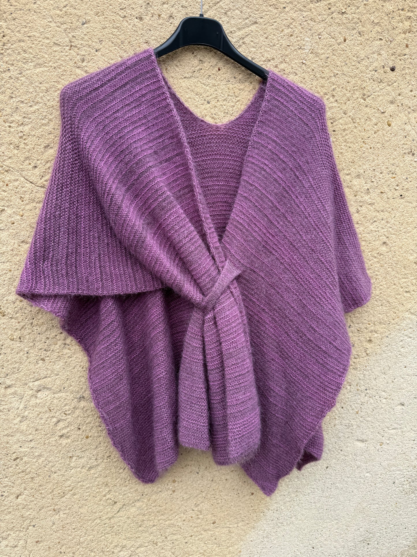 cape mohair femme vieux rose