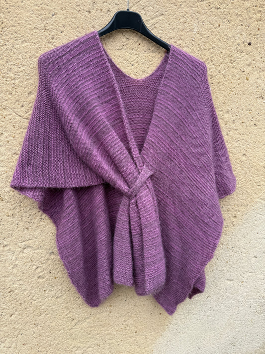 cape mohair femme vieux rose