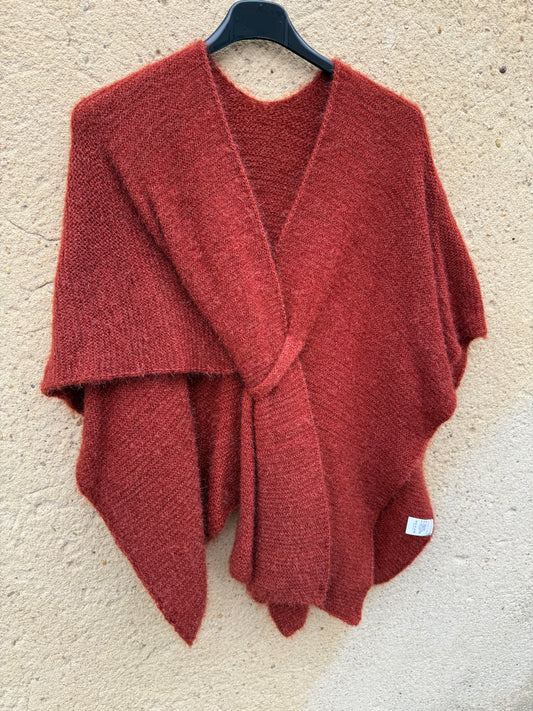 cape mohair femme  rouille