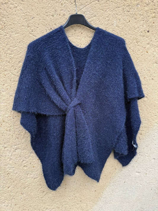 cape mohair femme  bleu marine