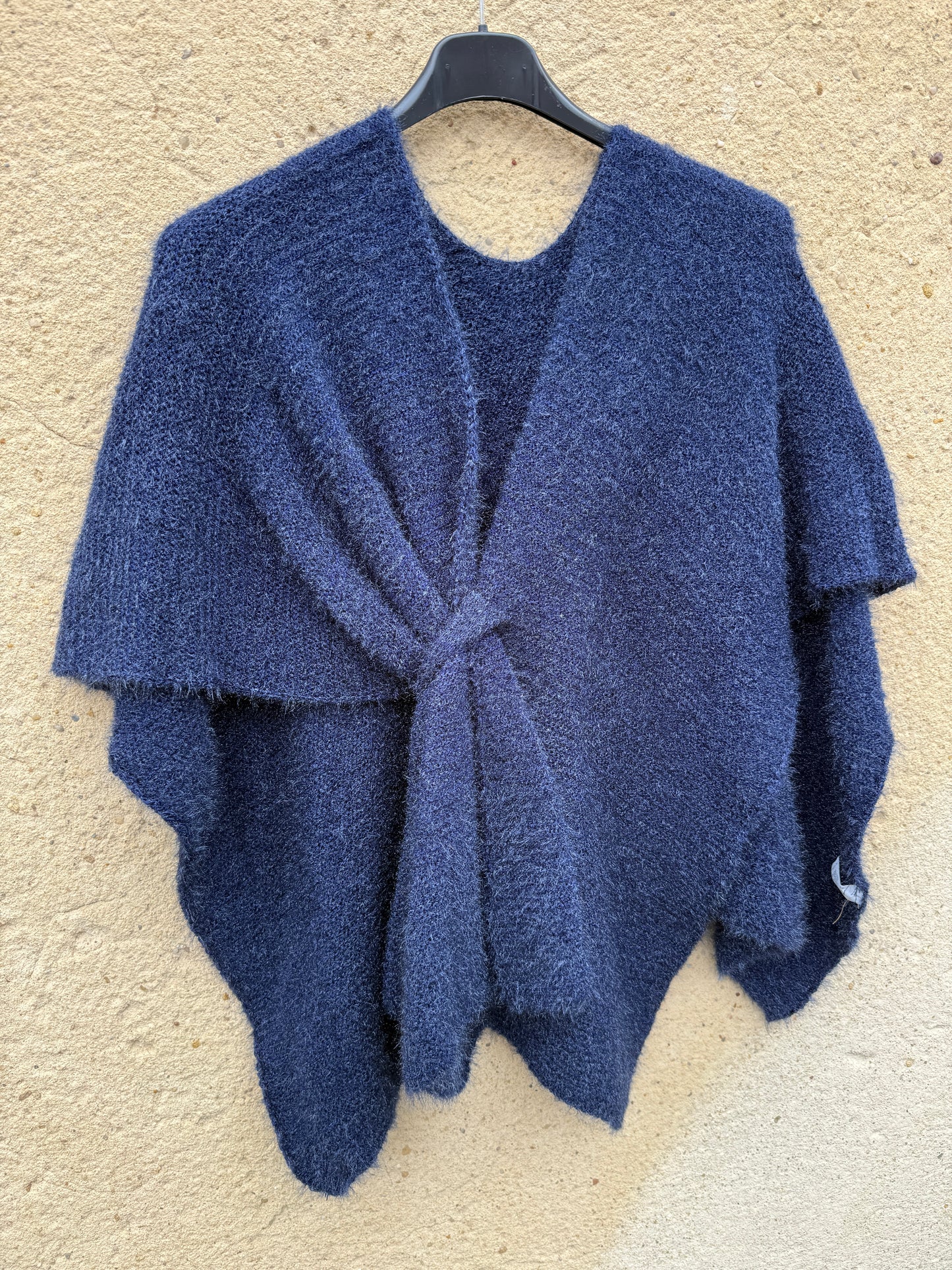 cape mohair femme  bleu marine