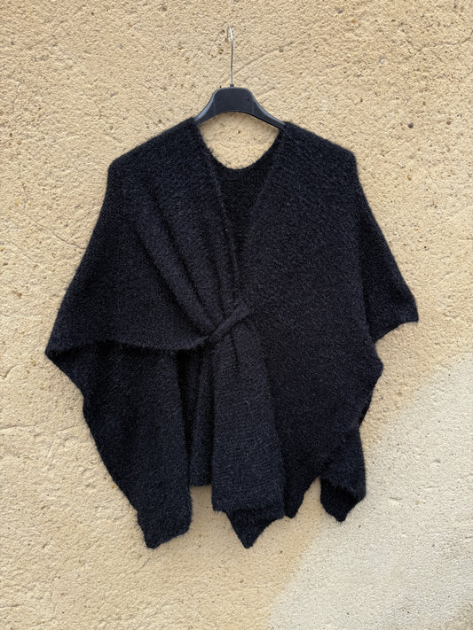 cape mohair femme noir