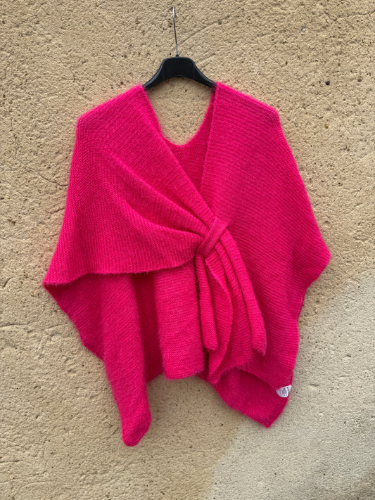 cape mohair femme rose fushia