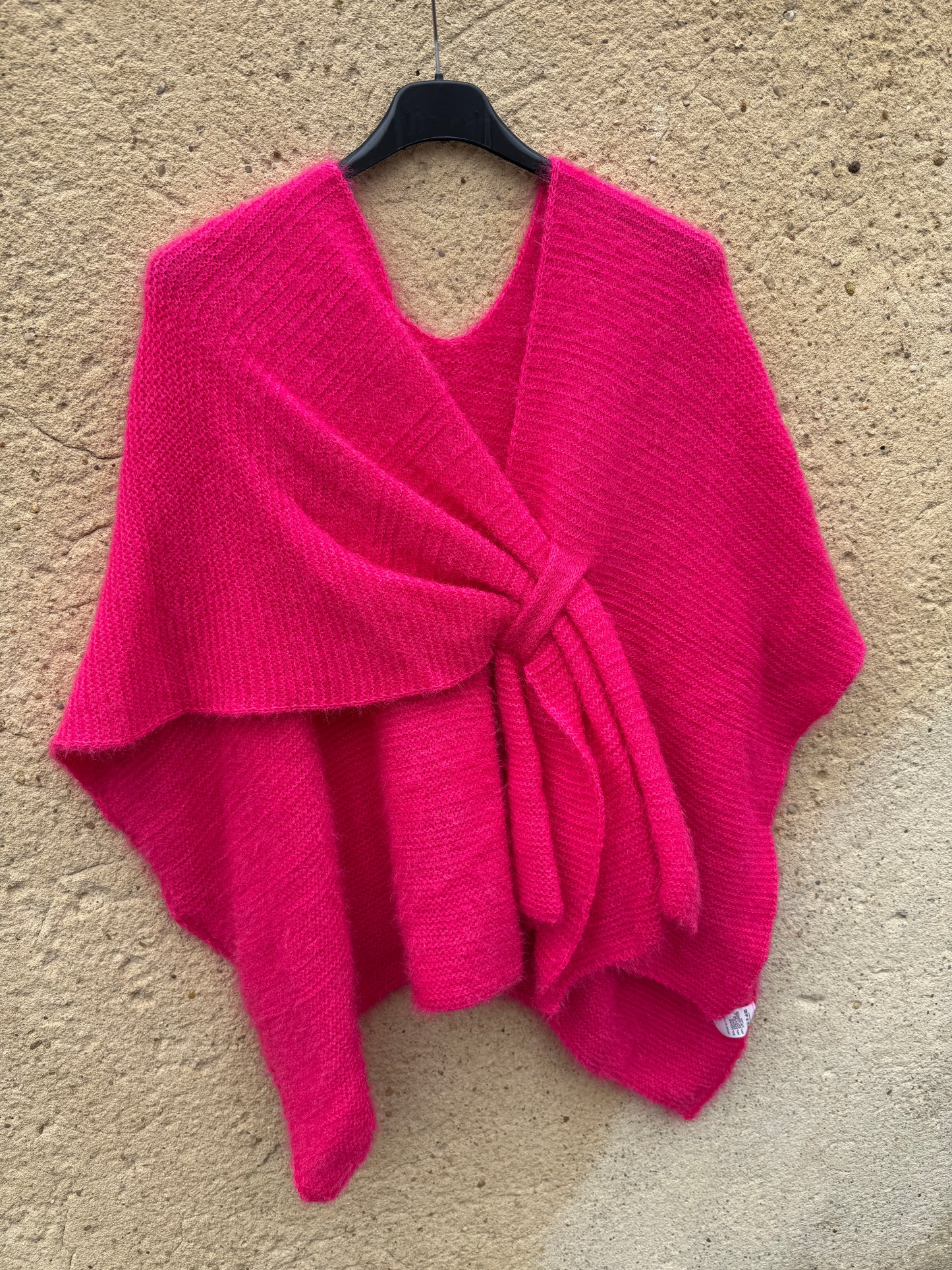 cape mohair femme rose fushia