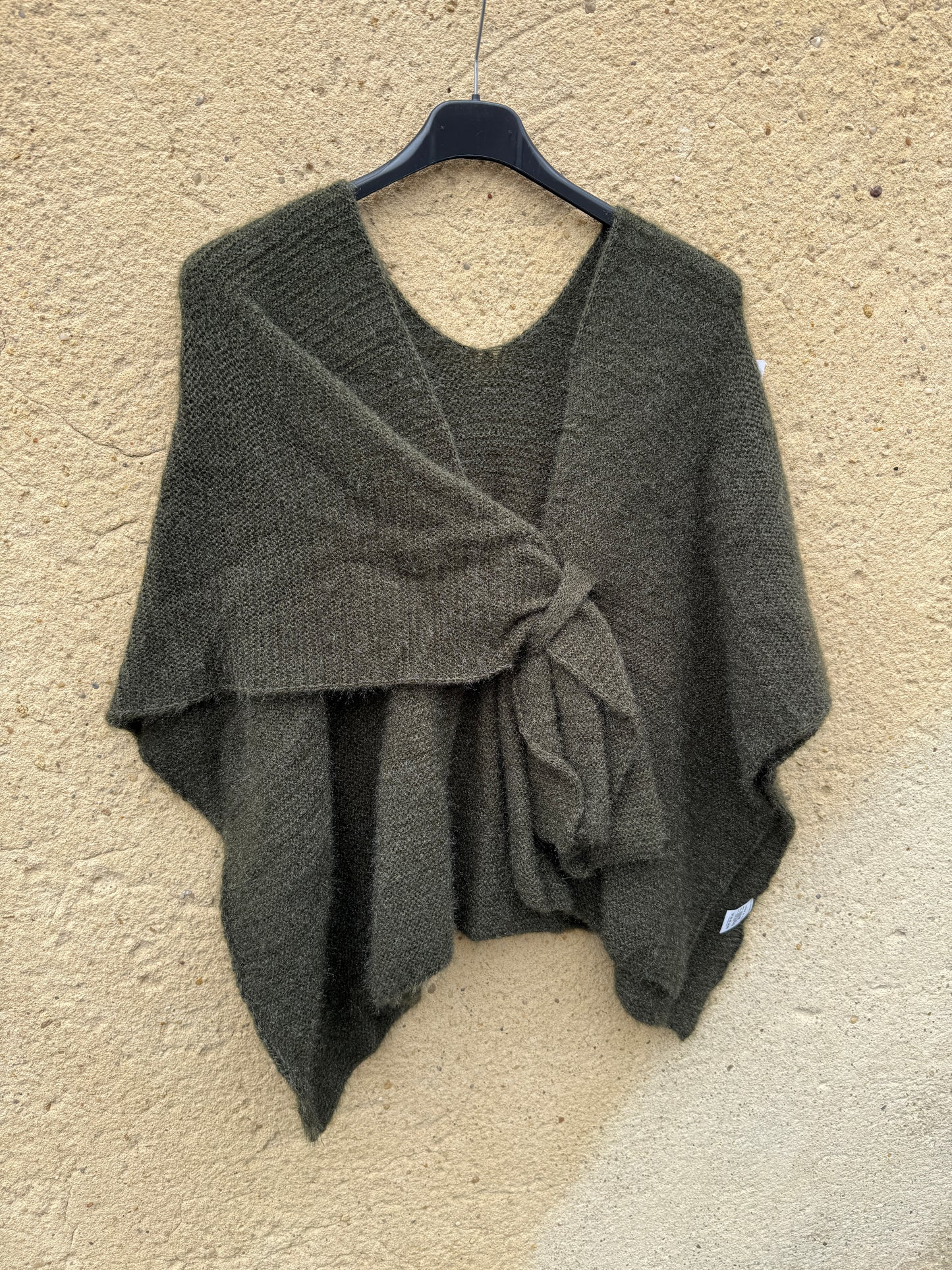 cape mohair femme vert kaki