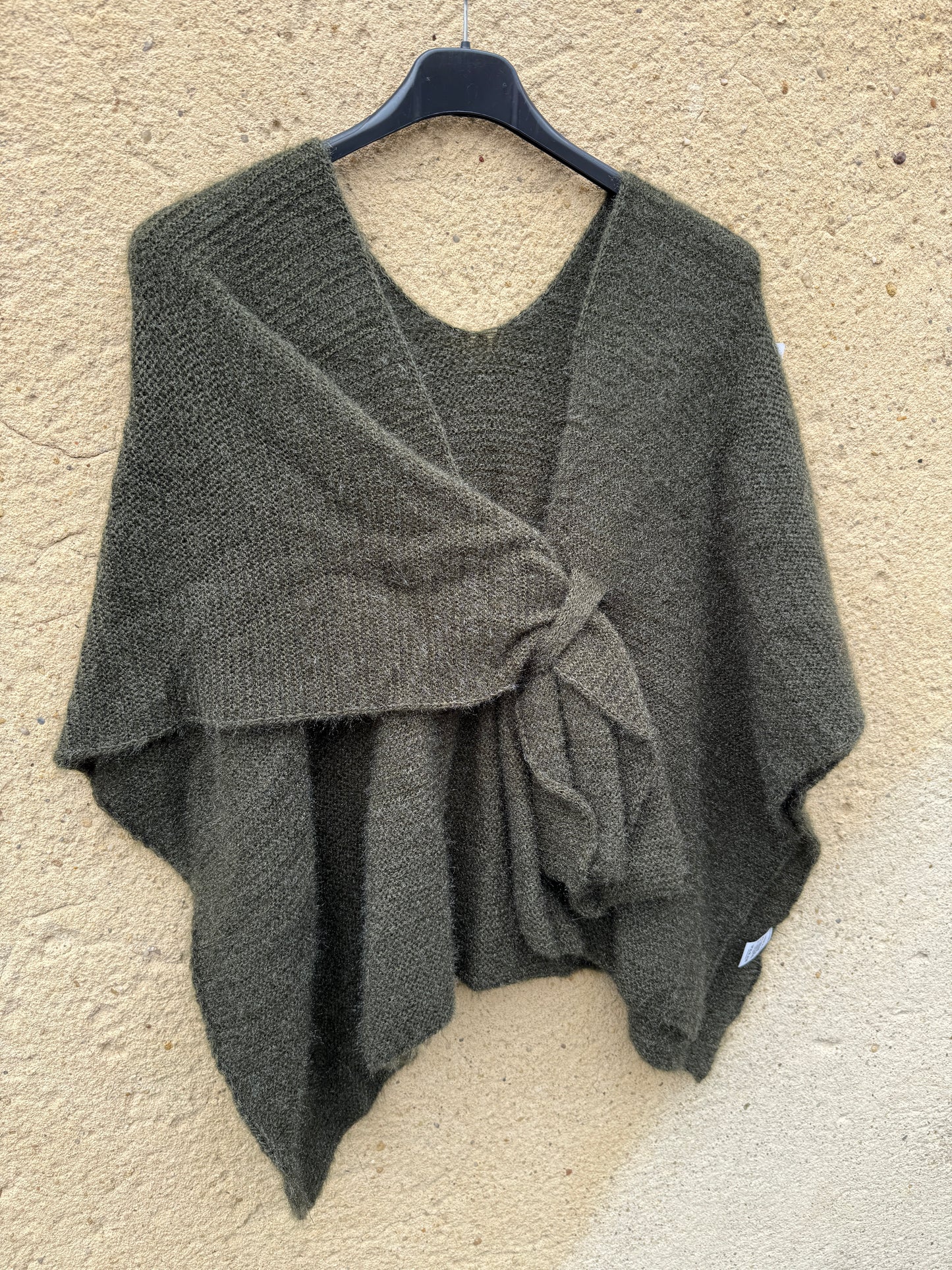 cape mohair femme vert kaki