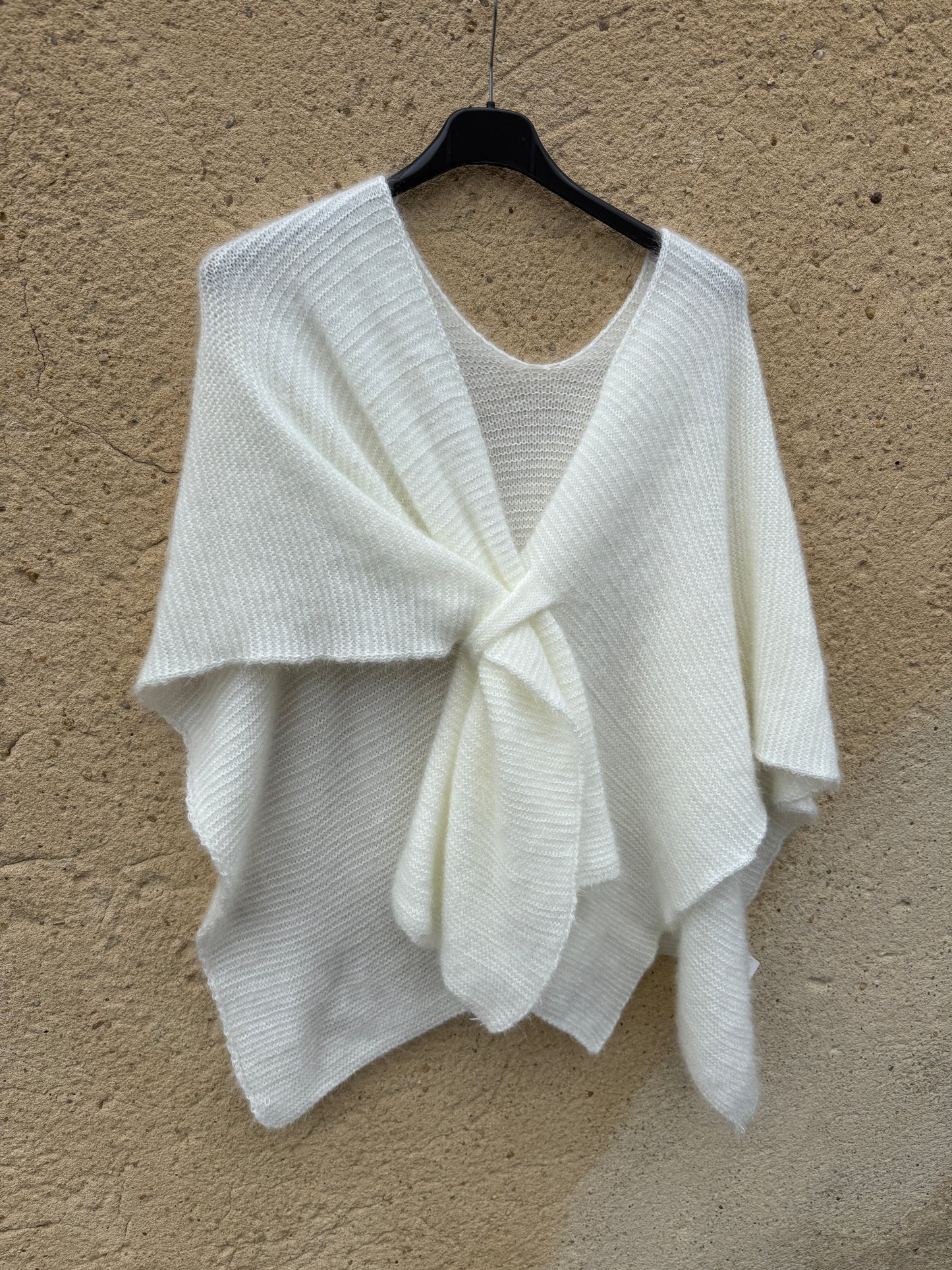 cape mohair femme blanc
